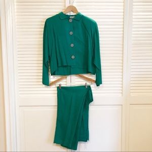 Kelly Green Vintage Suit Set
